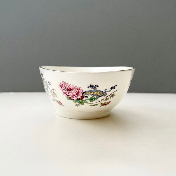 Crown Staffordshire England Chelsea Manor Fine Bone China Candy Dish Oval Bow - Picture 7 of 16